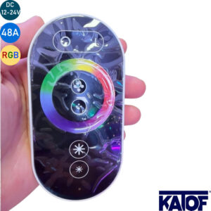 12-24V 48A RGB Şerit LED Kontrol Cihazı – Dokunmatik Renk Çarklı Kumandalı - Görsel 4