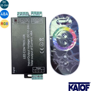 12-24V 48A RGB Şerit LED Kontrol Cihazı – Dokunmatik Renk Çarklı Kumandalı