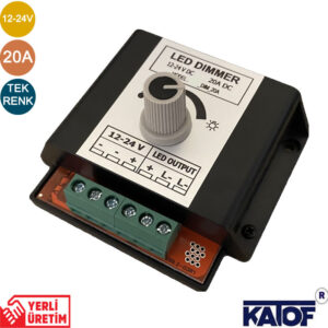 12-24V 20A Tek Renk Led Manuel Dimmer