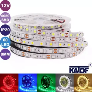 12Volt 5050smd 8mm IP20 60Ledli Şerit Led (5 Metre)