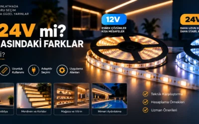 12 Volt ve 24 Volt Şerit LED Arasındaki Farklar: Hangisi Seçilmeli? *2026