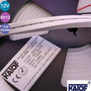 12V 6x12mm Gün Işığı 1cm Kesim Silikon Esnek Neon Led (5 metre) - Görsel 6