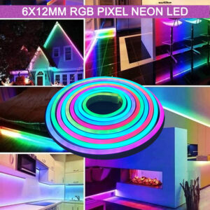 12V WS2811 6X12mm RGB Piksel Neon Led (5 Metre)