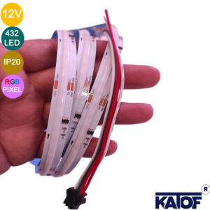 12V 432Ledli IP20 ARGB Pixel Cob Şerit Led (5Metre) - Görsel 3