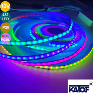 12V 432Ledli IP20 ARGB Pixel Cob Şerit Led (5Metre) - Görsel 4