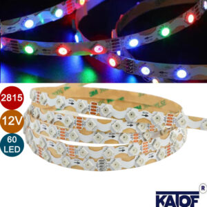 12V WS2815 5050SMD 60Led/mt. Zigzag RGB Pixel Şerit Led (5Metre)