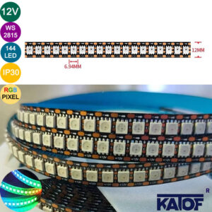 12Volt WS2815B IP30 144 Ledli RGB Pixel Şerit Led - Görsel 3