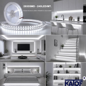 12Volt 2835smd Beyaz 240ledli 10mm Şerit Led
