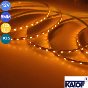 12V 5mm Gold Sarı 2835smd IP20 120ledli Şerit Led - Görsel 4
