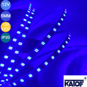 12V 5mm Mavi 2835smd IP20 120ledli Şerit Led - Görsel 3
