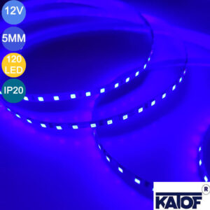 12V 5mm Mavi 2835smd IP20 120ledli Şerit Led - Görsel 4