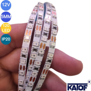 12V 5mm Mavi 2835smd IP20 120ledli Şerit Led