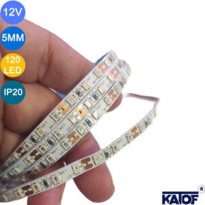 12V 5mm Sarı 2835smd IP20 120ledli Şerit Led - Görsel 3