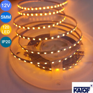 12V 5mm Sarı 2835smd IP20 120ledli Şerit Led - Görsel 4