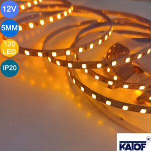 12V 5mm Sarı 2835smd IP20 120ledli Şerit Led - Görsel 5