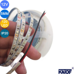 12V 5mm Sarı 2835smd IP20 120ledli Şerit Led