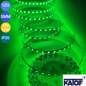 12V 5mm Yeşil 2835smd IP20 120ledli Şerit Led - Görsel 4