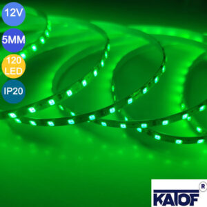 12V 5mm Yeşil 2835smd IP20 120ledli Şerit Led - Görsel 3
