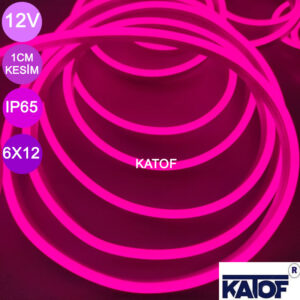 12V 6x12mm Pembe 1cm Kesim Mix Silikon Esnek Neon Led - Görsel 3