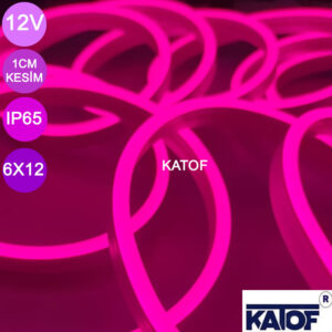 12V 6x12mm Pembe 1cm Kesim Mix Silikon Esnek Neon Led - Görsel 4