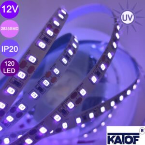 12V 2835smd IP20 120ledli UV (ultraviyole) Şerit Led (5Metre) - Görsel 3