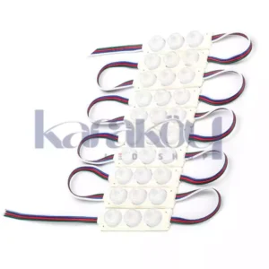 12Volt 3Watt 3 lü Mercekli RGB Modül Led 20 Adet - Görsel 4