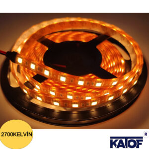 12V 2700K 5050Smd IP62 60Ledli Bakır Pcb Şerit Led - Görsel 3