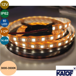 12V Gün Işığı 5050Smd IP62 60Ledli Bakır Pcb Şerit Led - Görsel 4