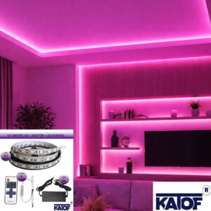 12V 3Çip Tek Renk Silikonlu Şerit Led + Adaptör + Kontrol Kumandası Seti - Görsel 3