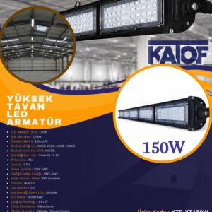 220V 150W IP65 Yüksek Tavan Led Armatür