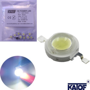 1Watt Beyaz Power Led 110-120Lm (10 Adet) - Görsel 3