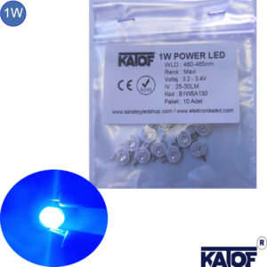 1Watt Mavi Power Led 460-465nm (10 Adet) - Görsel 3