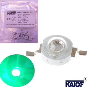 1Watt Yeşil Power Led 520-525nm (10 Adet) - Görsel 3