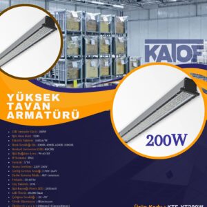 220V 200W IP65 Yüksek Tavan Armatürü - Görsel 1