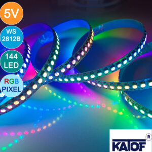 5V WS2812B IP30 Adreslenebilir RGB Pixel Şerit 144Ledli