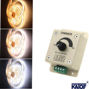 12-24 Volt 8 Amper Tek Renk Led Manuel Dimmer - Görsel 4
