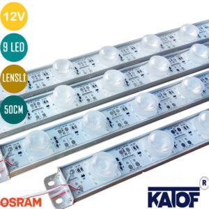 Osram 12V 3030smd 50cm 9Ledli Lensli IP65 Led Bar
