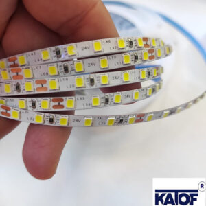 24V Beyaz 5mm 2835smd IP20 120çip Şerit Led (5mt) - Görsel 4