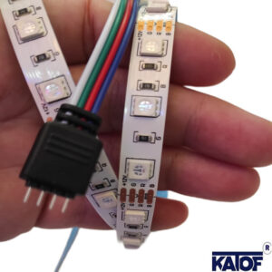 12V 60Ledli RGB Şerit Led 5050smd IP20 (5 mt) - Görsel 3