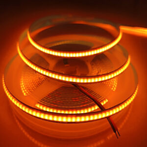 12 Volt Sarı 8 mm 320 Ledli Esnek Cob Şerit İç Mekan - Görsel 5