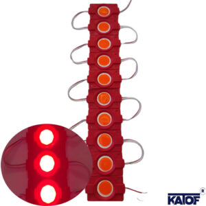 12V 2.4W Kırmızı IP65 Kare Cob Modül Led (10 Adet)