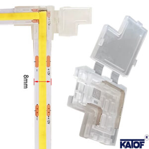 8 mm T Tipi Smd ve Cob Şerit Led Birleştirme Aparatı (10 Adet) - Görsel 3