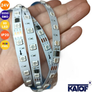 24 Volt RGB WS2811 IP20 Pixel Şerit 60Ledli (5 mt) - Görsel 5