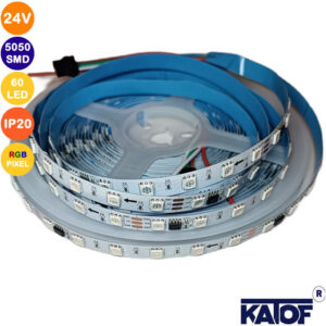 24 Volt RGB WS2811 IP20 Pixel Şerit 60Ledli (5 mt) - Görsel 3