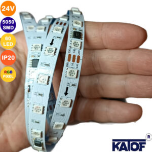 24 Volt RGB WS2811 IP20 Pixel Şerit 60Ledli (5 mt) - Görsel 4