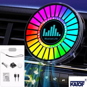 Oto Araç için RGB Sese Duyarlı Şarjlı Ekolayzer - Görsel 3