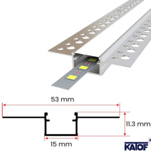 1.5cm 3mt Düz Trimless Led Profil - Görsel 3