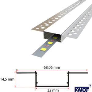 3.2cm 3mt Düz Trimless Led Profil - Görsel 5