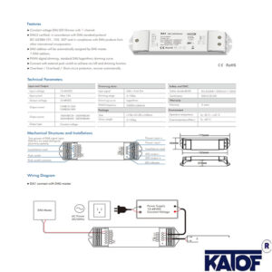 15A 12-48Volt Sabit Akım Dali Akıllı Sistem Tek Renk Led Dimmer - Görsel 3