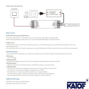 15A 12-48Volt Sabit Akım Dali Akıllı Sistem Tek Renk Led Dimmer - Görsel 4